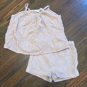 H&M Matching Tank & Shorts - Muslin material - Blush color